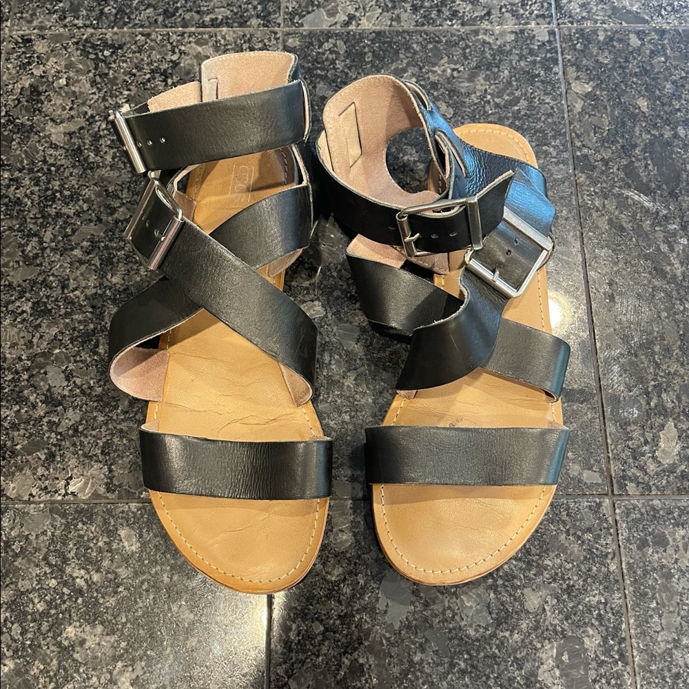 Women’s ASOS Buckle Strap Sandal Black Size 8
